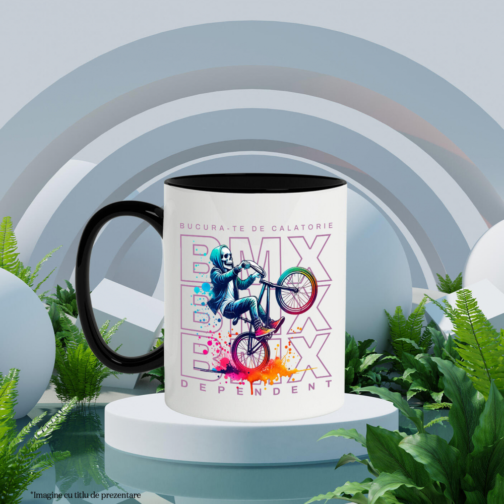Cana Personalizata Schelet pe BMX - Tricou Personalizat Motivațional pentru Rideri și Sportivi [3]