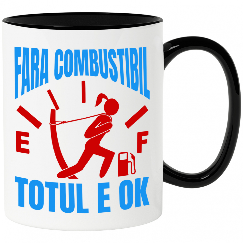 Cana Personalizata Semn Bord Mașină – Nivel Combustibil Scăzut cu Design Haios [1]