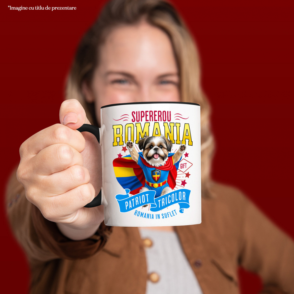 Cana Personalizata Shih Tzu în Costum de Căpitan România – Cadou Personalizat pentru Iubitorii de Câini [2]