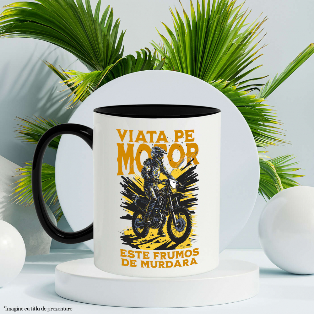 Cana Personalizata Siluetă Motociclist Profesionist – Design Personalizat pentru Pasionați de Moto [3]