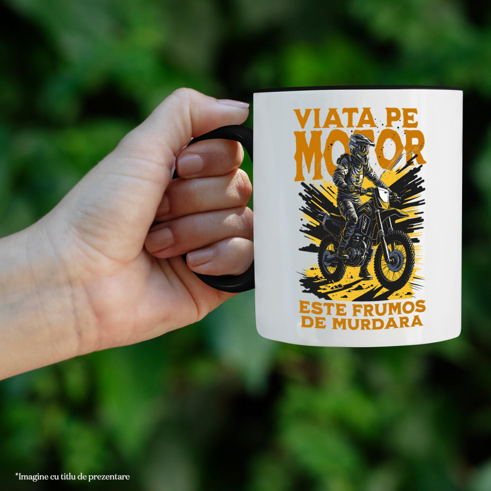 Cana Personalizata Siluetă Motociclist Profesionist – Design Personalizat pentru Pasionați de Moto [2]