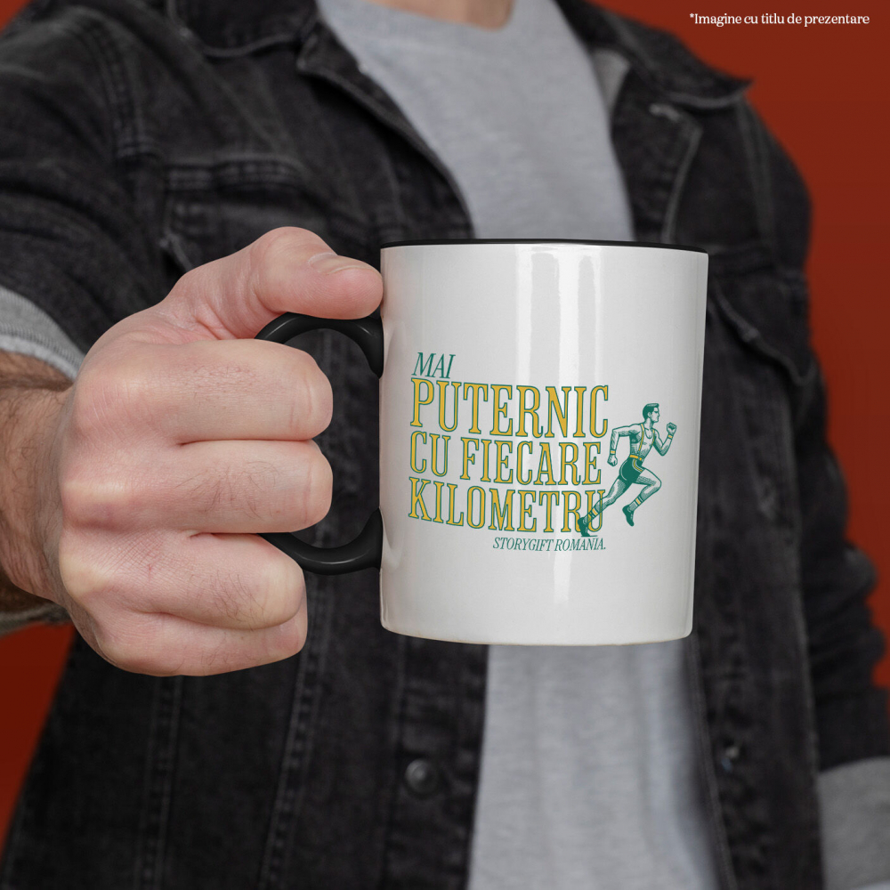 Cana Personalizata Siluetă Umană în Alergare - Tricou Personalizat Motivațional pentru Sportivi [2]