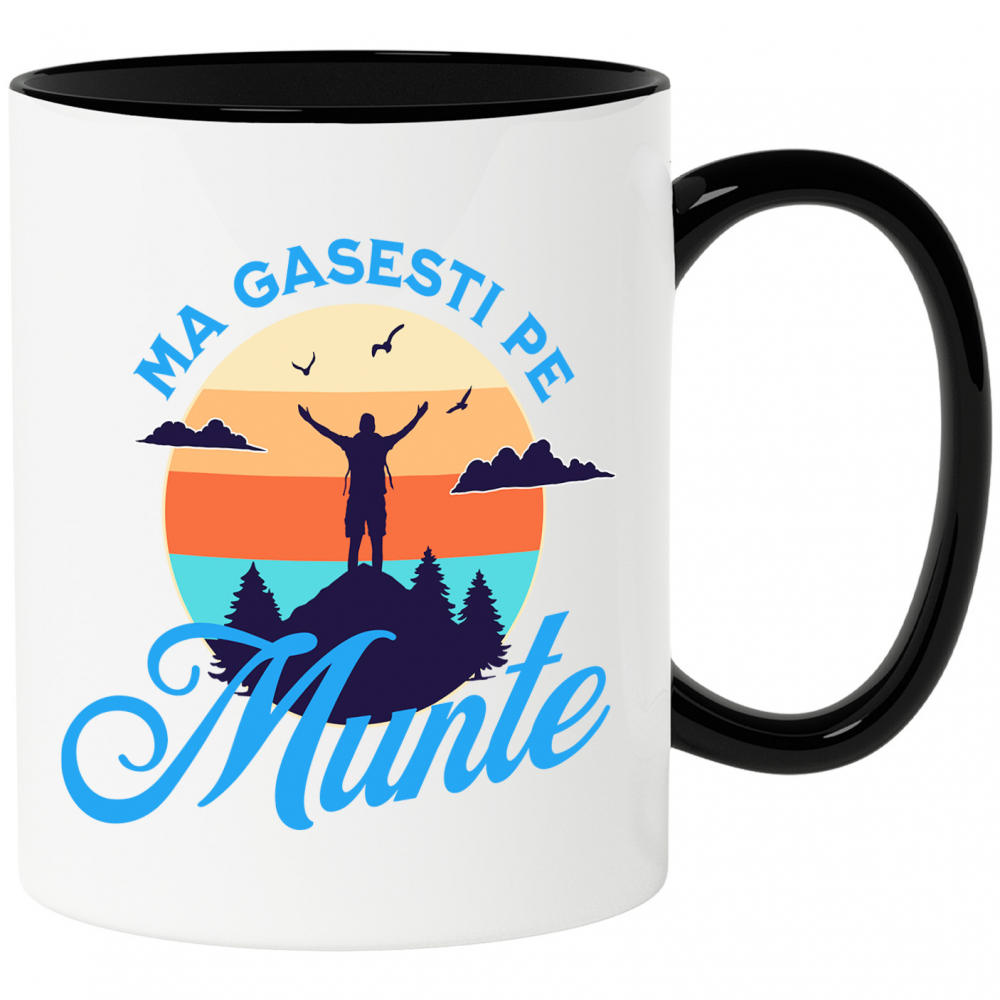 Cana Personalizata "Silueta Umana Pe Munte la Apus de Soare – Aventură și Relaxare în Natură" [1]