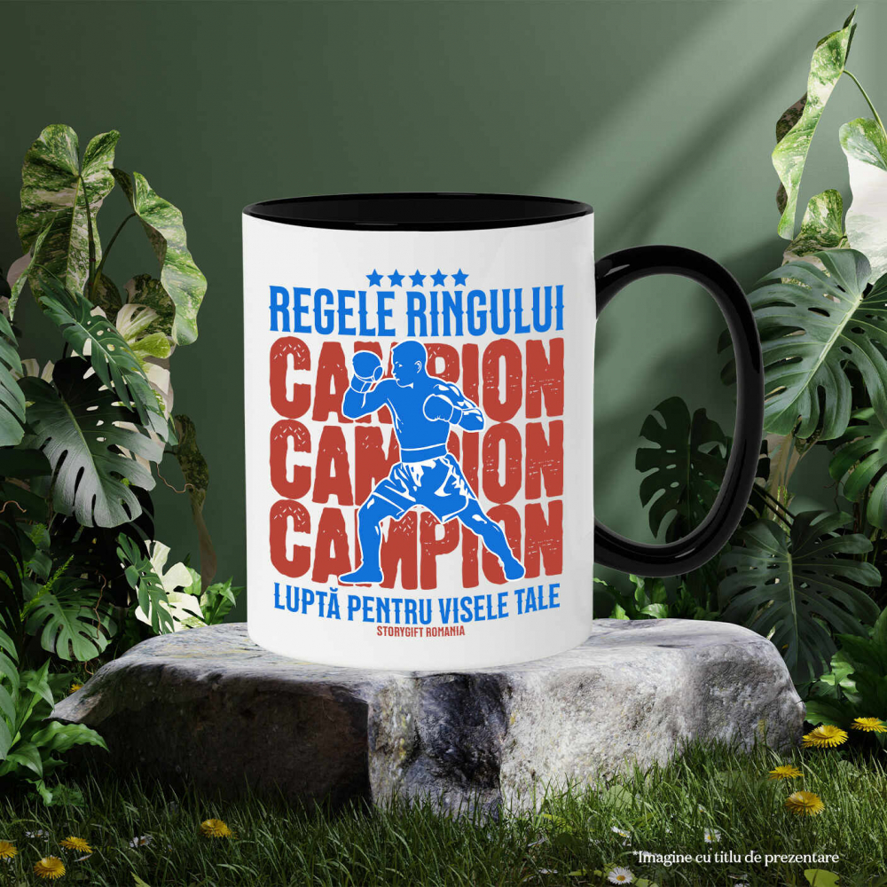 Cana Personalizata Siluetă Boxer – Regele Ringului, Motivație și Sport de Contact [3]