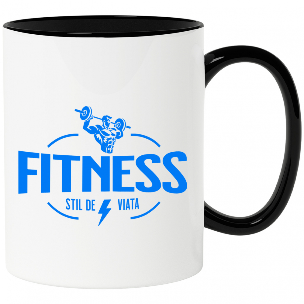 Cana Personalizata Siluetă Umană Ridicare Gantere – Motivație și Determinare la Sala de Fitness [1]