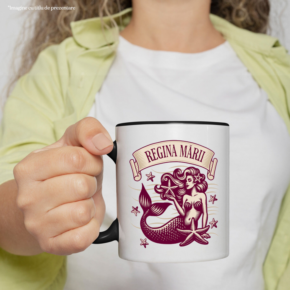 Cana Personalizata "Produse personalizate pentru vacanță – Sirena cu stele de mare și regina mării în lumea acvatică" [2]