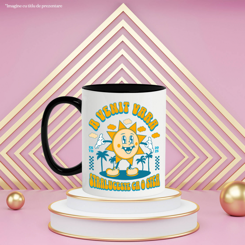 Cana Personalizata Soare Vesel Strălucitor – Cadou Personalizat Plin de Energie Pentru Familie & Prieteni [3]