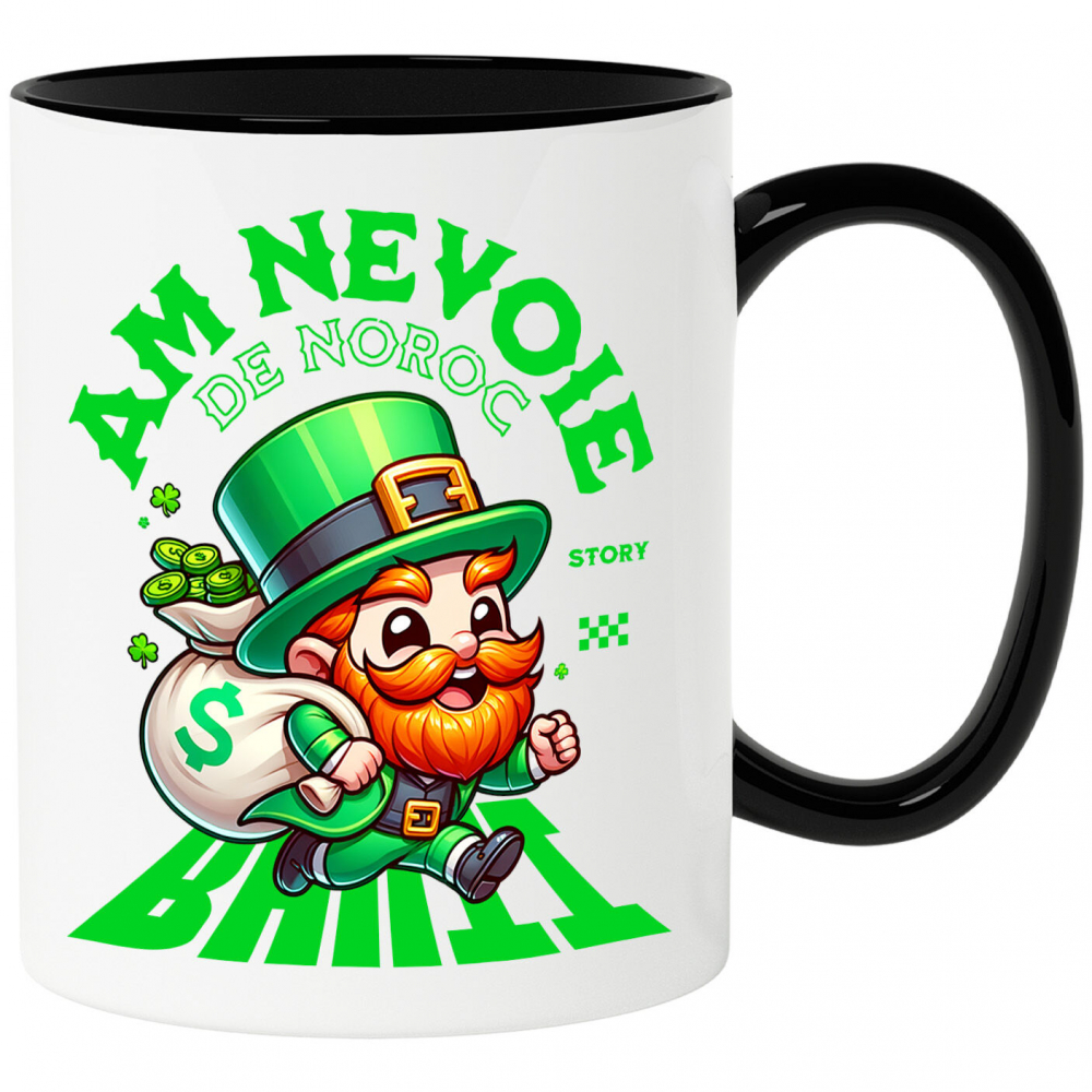 Cana Personalizata Spiriduș Norocos cu Sac de Bani – Cadou pentru Familie, Copii și Tati, Simbol al Norocului și Succesului Financiar [1]