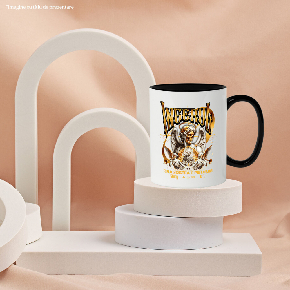 Cana Personalizata Statuie Înger Cu Aripi și Trompete - Cadou Personalizat Dragoste | Valentine's Day [3]