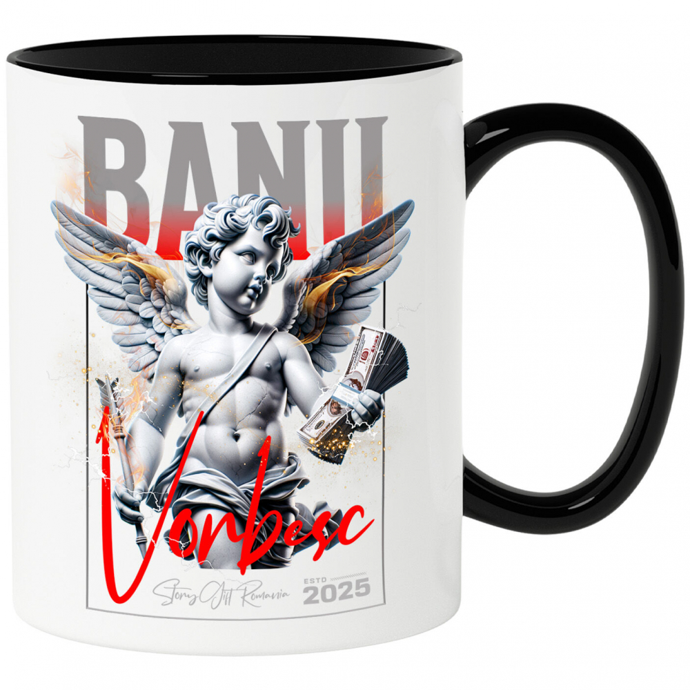 Cana Personalizata Statuie Copil Înger cu Aripi și Teanc de Bancnote – „Banii Vorbesc” – Cadou Personalizat pentru Familie, Tati, Copii, Prieteni [1]