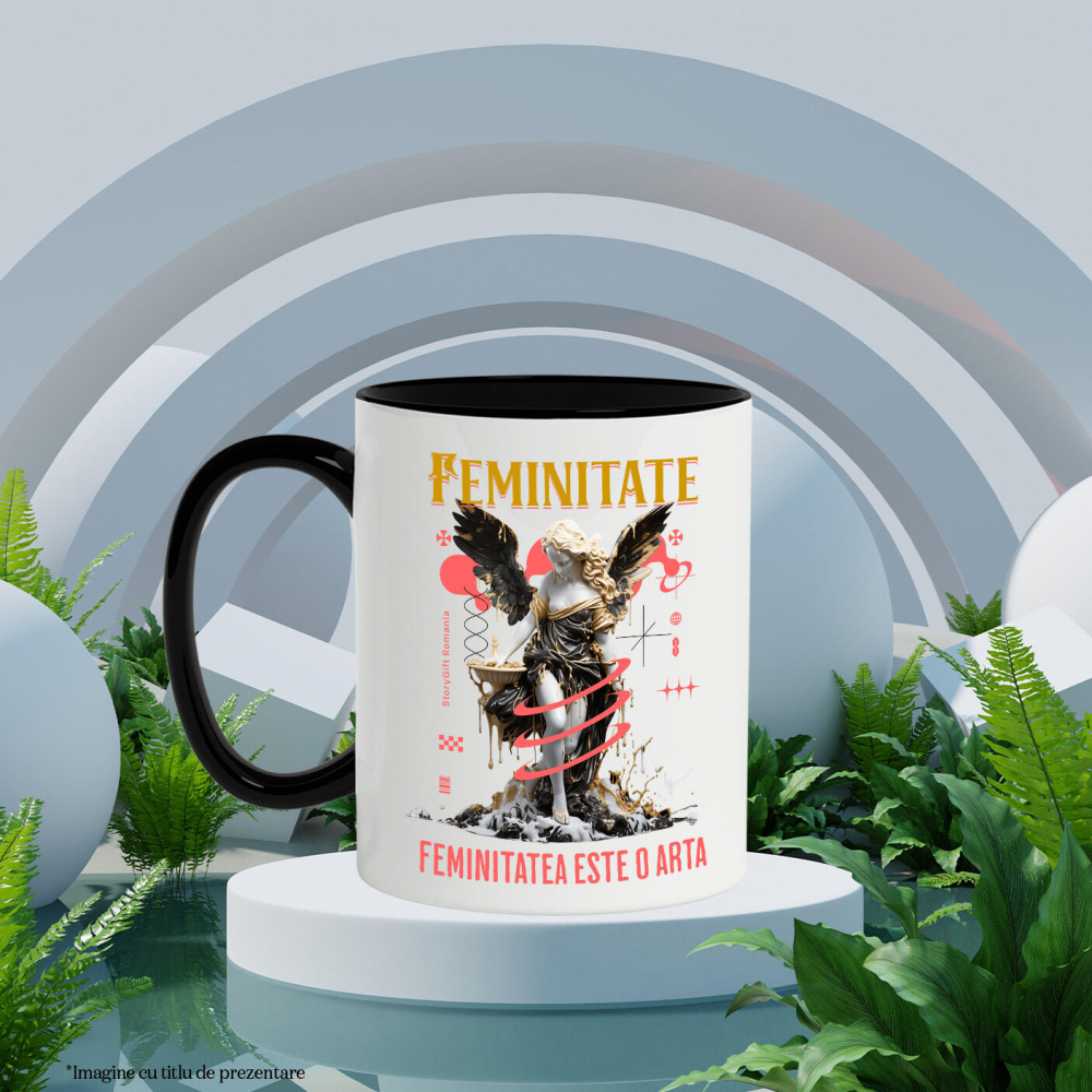 Cana Personalizata Statuie Feminitate cu Aripi - Cadou Motivational pentru Femei [3]