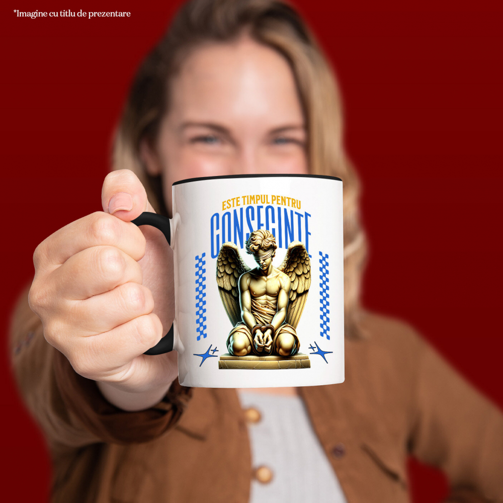 Cana Personalizata Statuie Înger Cu Ochii Acoperiți - Cadou Personalizat Consecințe și Protecție pentru Familie și Prieteni [2]