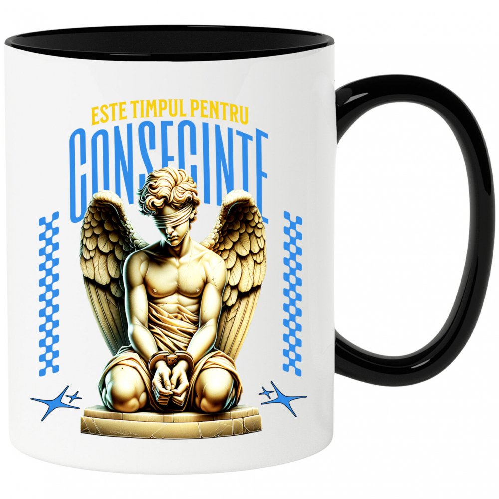 Cana Personalizata Statuie Înger Cu Ochii Acoperiți - Cadou Personalizat Consecințe și Protecție pentru Familie și Prieteni [1]