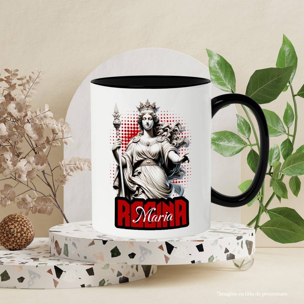 Cana Personalizata Statuie Stil Grecesc Regina Maria – Cadou Personalizat Cu Coroana [3]