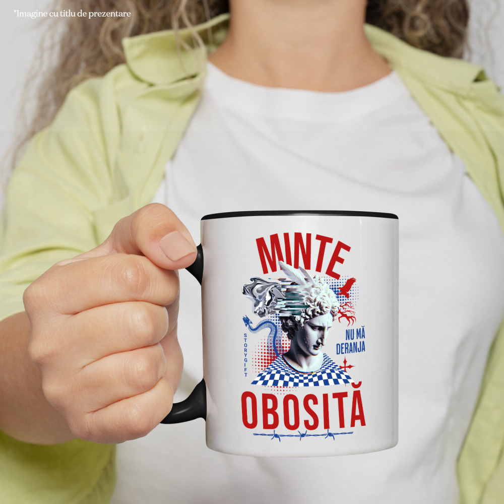 Cana Personalizata Statuie Stil Grecesc - Minte Obosită | Cadou Personalizat Amuzant [2]