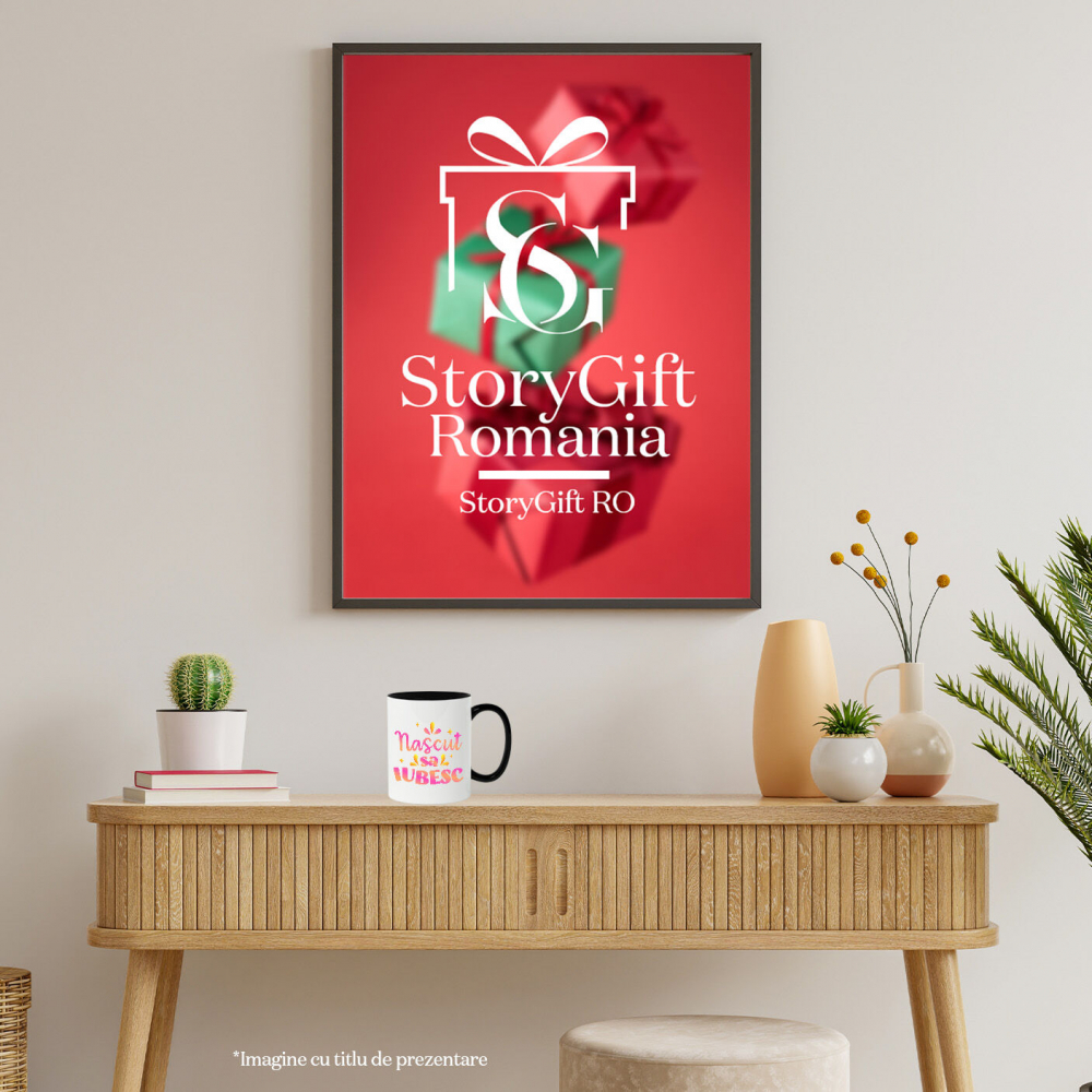 Cana Personalizata Cadou Personalizat „Născut să Iubesc” | Mesaje Romantice Colorate pentru Familie și Copii [4]