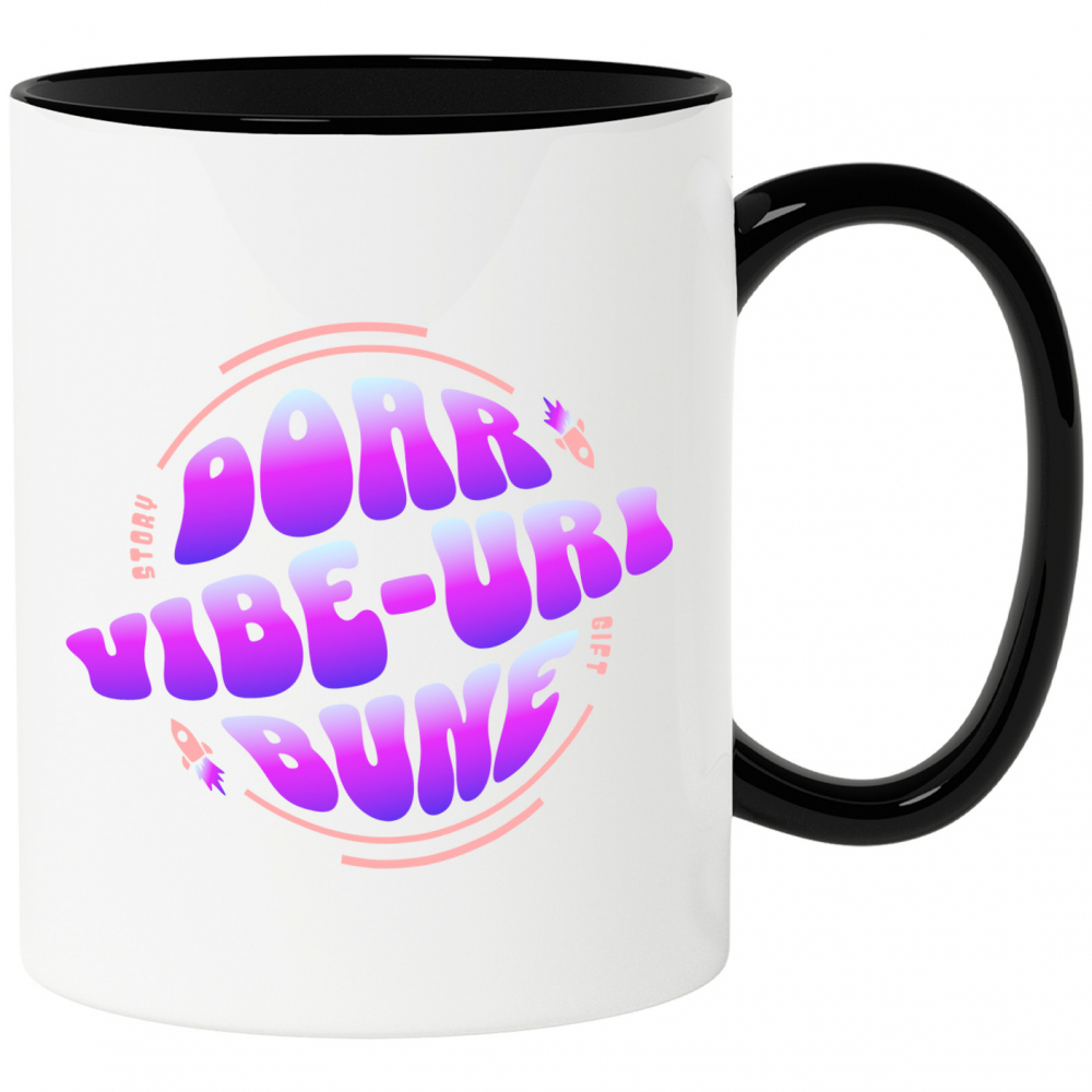 Cana Personalizata Doar Vibe-uri Bune – Tricou Personalizat cu Mesaj Pozitiv [1]