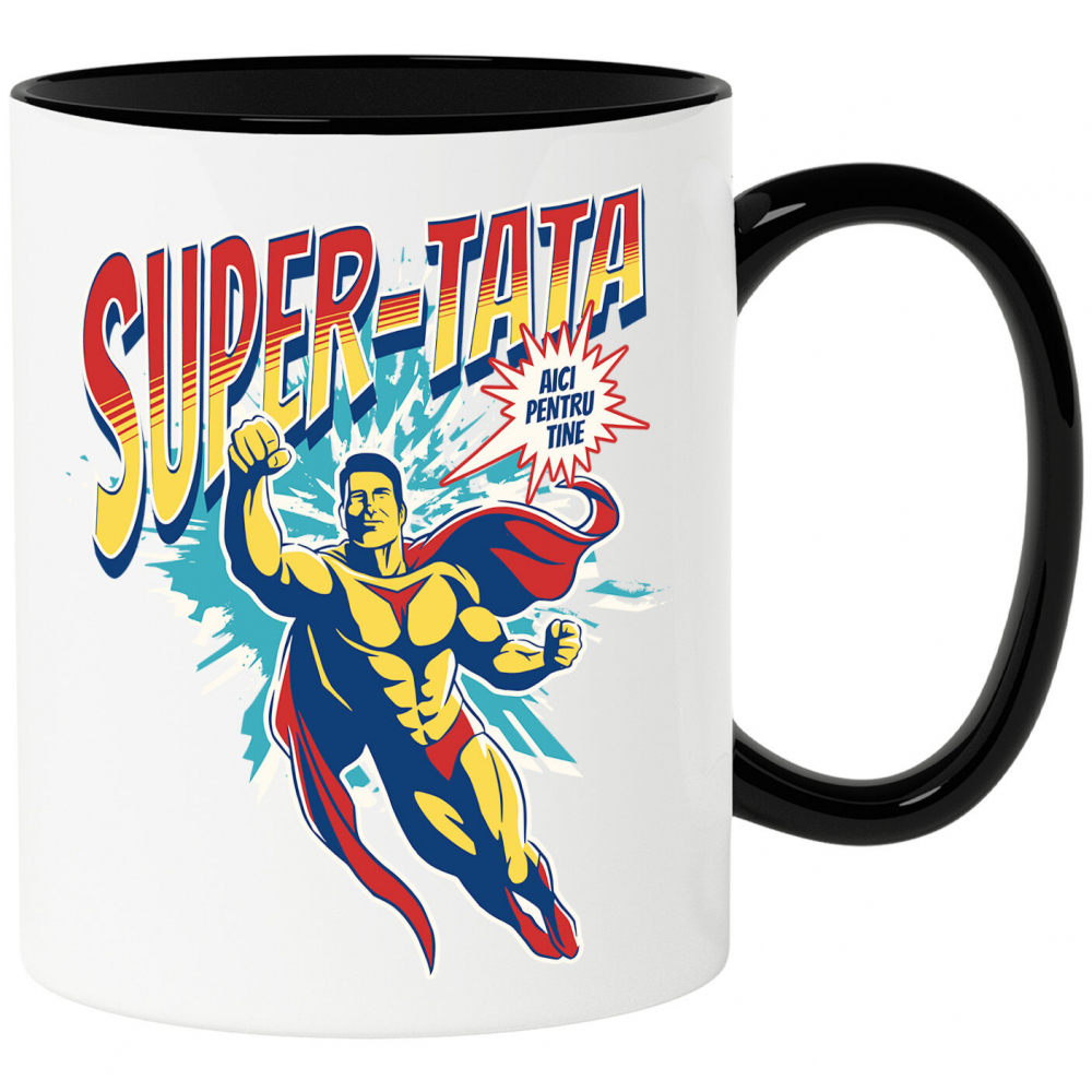 Cana Personalizata Tricou Personalizat Super Erou – Cadou Special pentru Tata și Fiu [1]