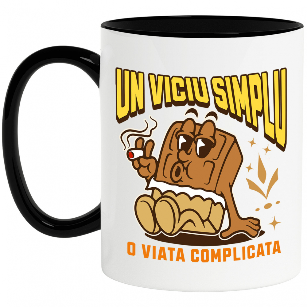 Cana Personalizata Tableta de ciocolată personalizată „Un viciu simplu, o viață complicată” – Cadou pentru iubitorii de ciocolată [1]