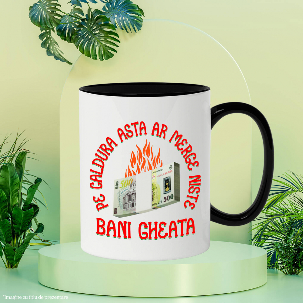 Cana Personalizata Teanc de Bancnote 500 Lei – Bani Zburători în Flăcări pentru Distracție [3]