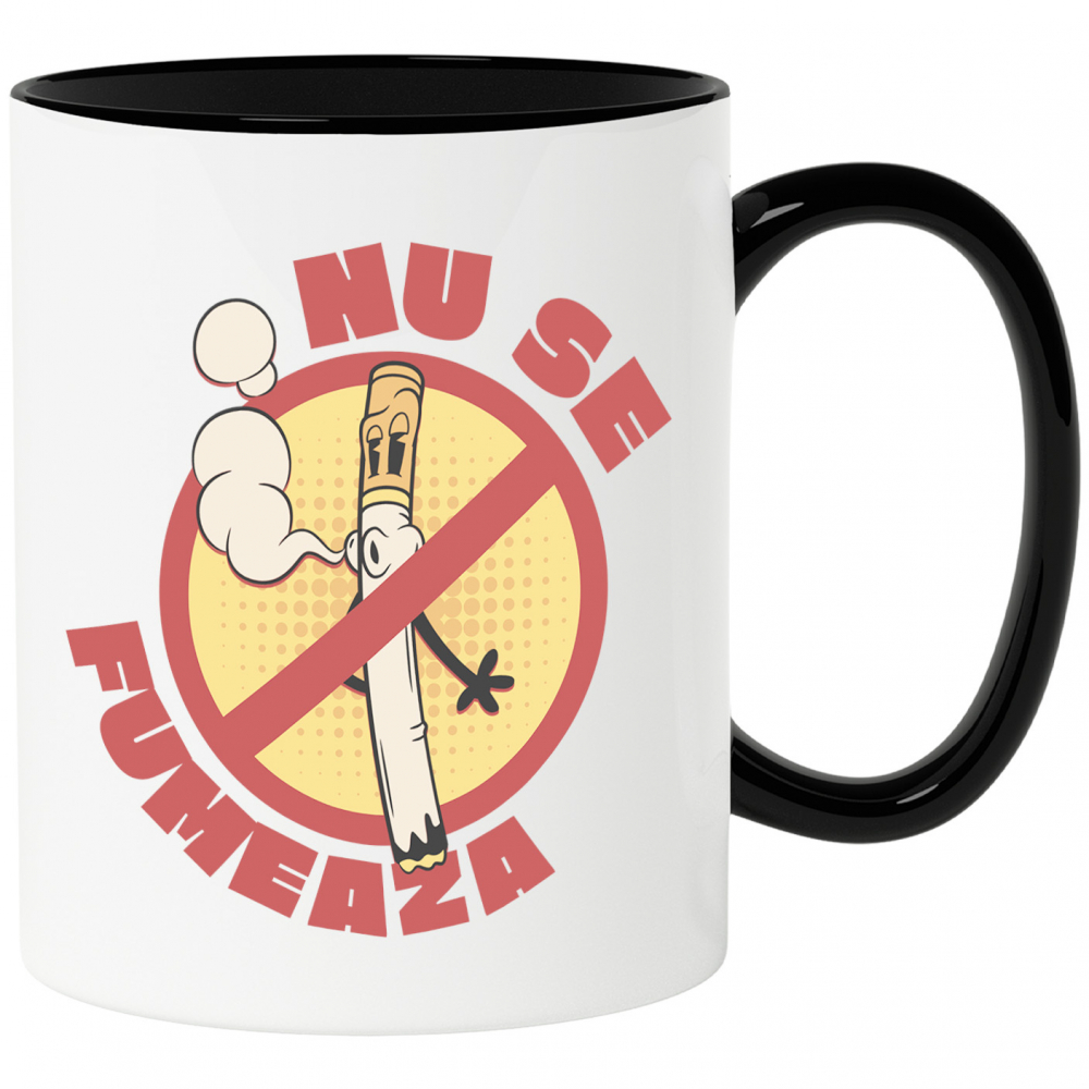 Cana Personalizata Semn Interzis și Țigară Fumând - Mesaj Anti-Fumat pentru un Stil de Viață Sănătos [1]