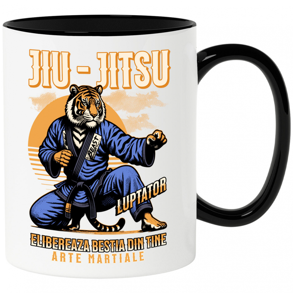 Cana Personalizata Tigru Karate – Design Motivațional Arte Marțiale [1]