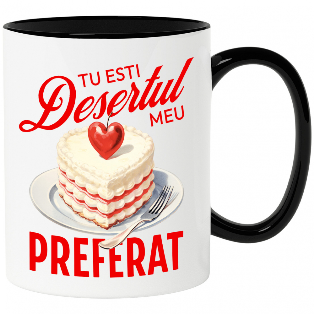 Cana Personalizata Tort Romantic Inimă Cu Mesaj Personalizat și Cireșe Roșii | Desert Perfect pentru Familie și Iubire [1]