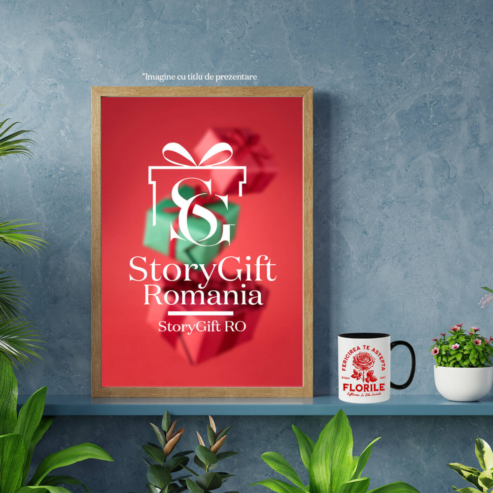 Cana Personalizata Trandafir Roșu și Mesaj de Fericire | Cadou Romantic cu Flori Înflorite [4]