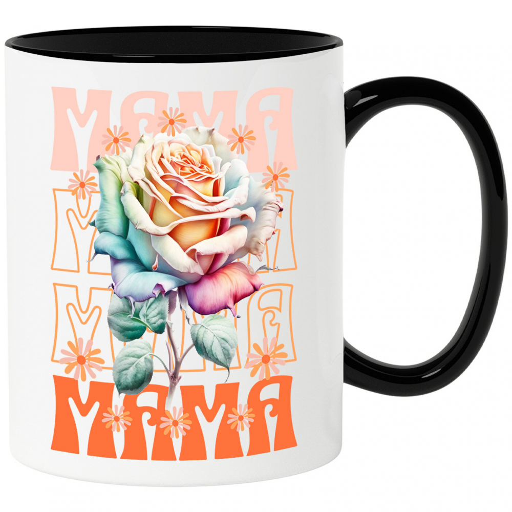 Cana Personalizata Trandafir Multicolor - „Mama, Cea Mai Bună Femeie” | Cadou Special [1]