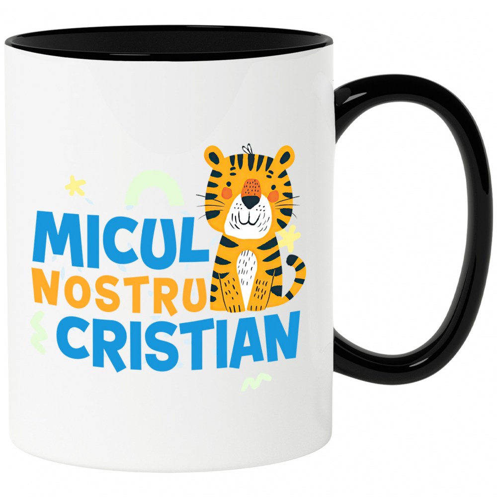Cana Personalizata Tigru Animat cu Mesaj de Dragoste pentru Familie și Copii - Cadou Personalizat [1]