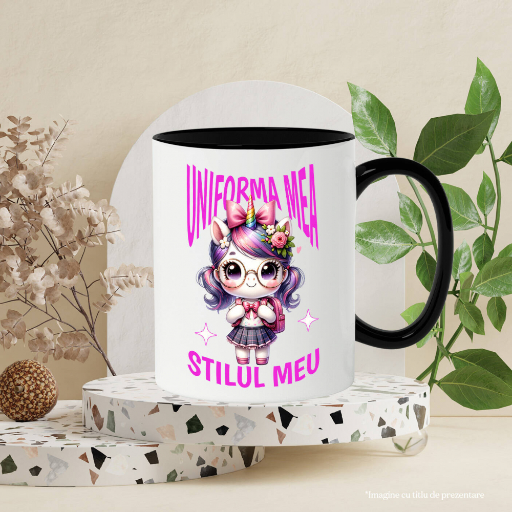 Cana Personalizata Unicorn și Stil Personalizat pentru Școală - Rechizite și Uniformă Școlară [3]