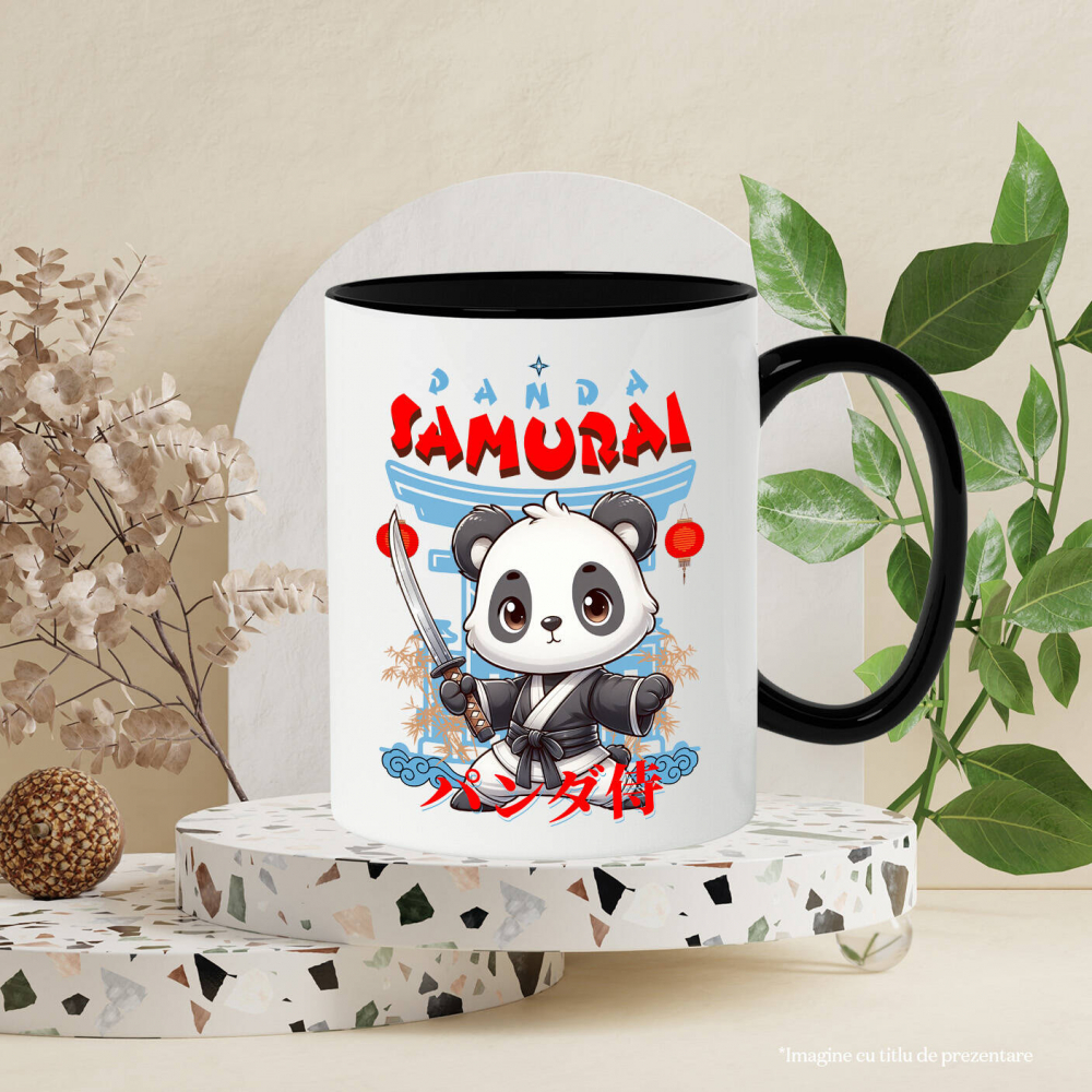 Cana Personalizata Panda Samurai Ninja – Cadou Personalizat pentru Copii și Familie [3]