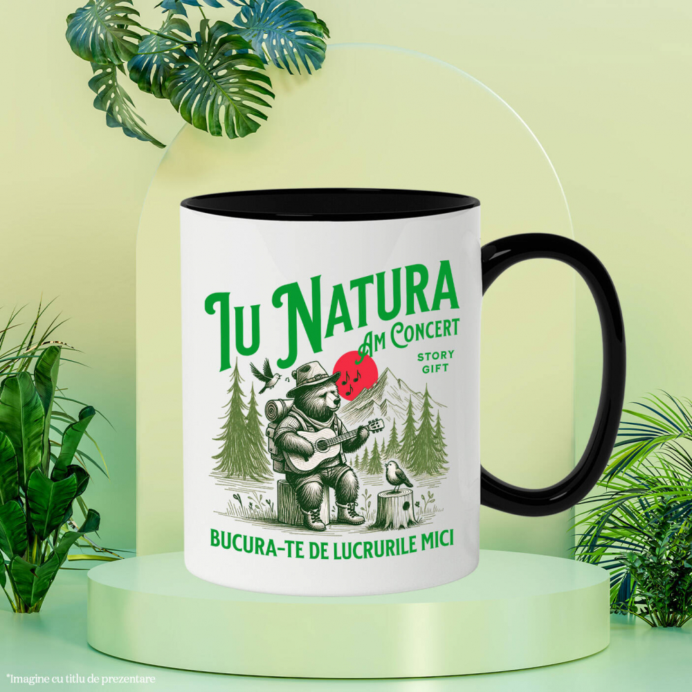 Cana Personalizata "Urs Cântăreț cu Chitară în Pădure – Concert în Natură și Bucuria Lucrurilor Mici" [3]