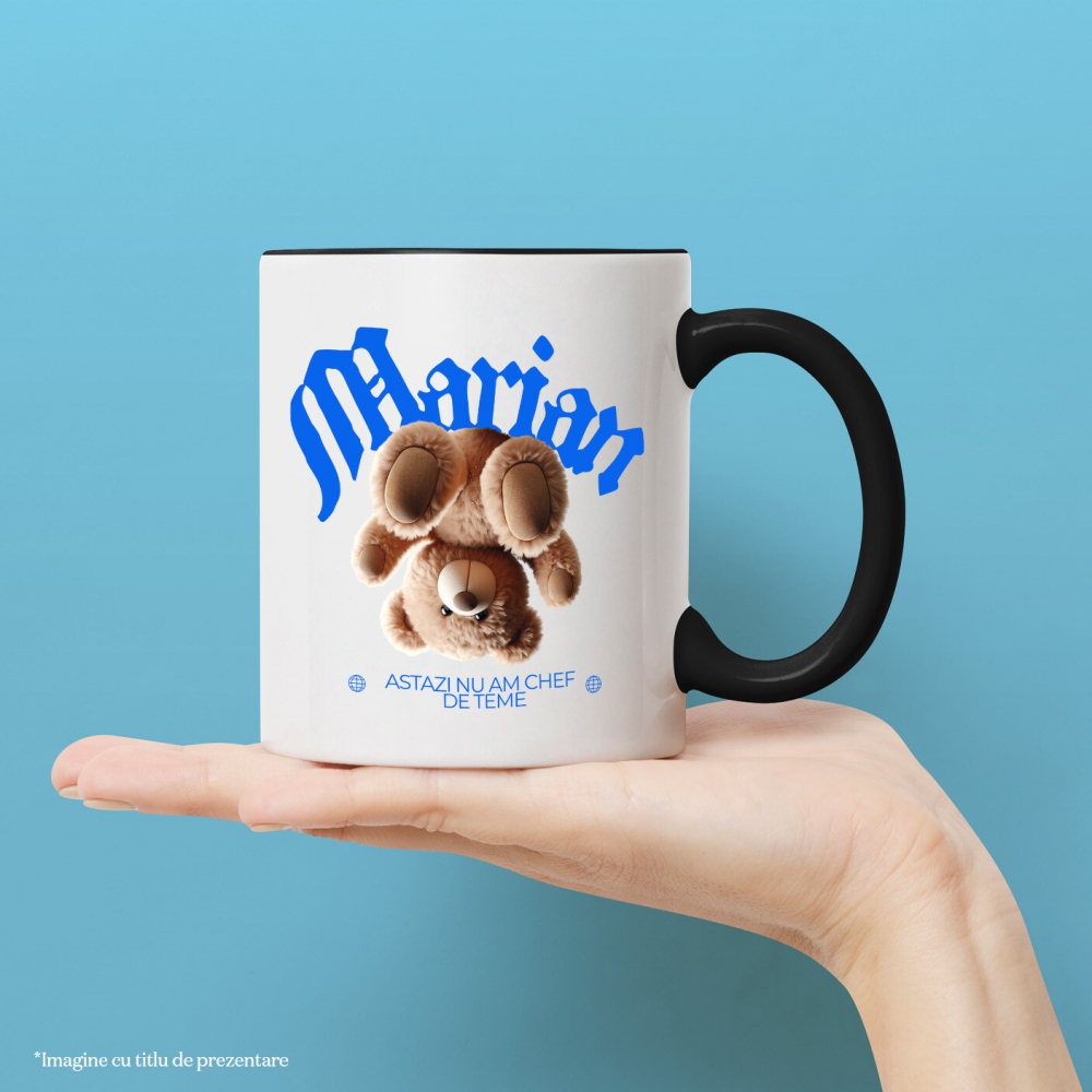 Cana Personalizata Urs de Pluș Maro Personalizat – Cadou Amuzant pentru Copii și Familie [2]