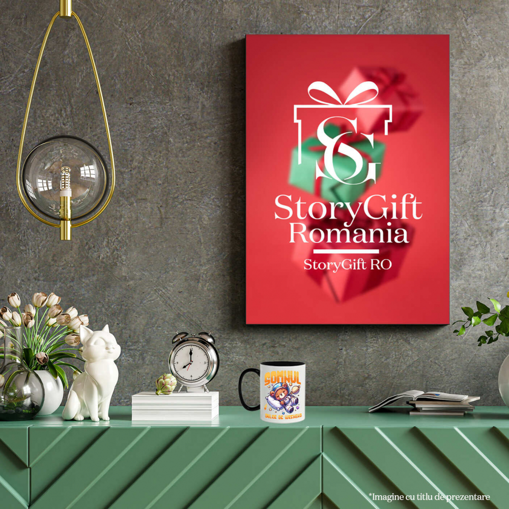 Cana Personalizata Urs de Plus Maro – Somnul Dulce de Weekend în Spațiu Printre Stele | Cadou Personalizat pentru Copii [4]