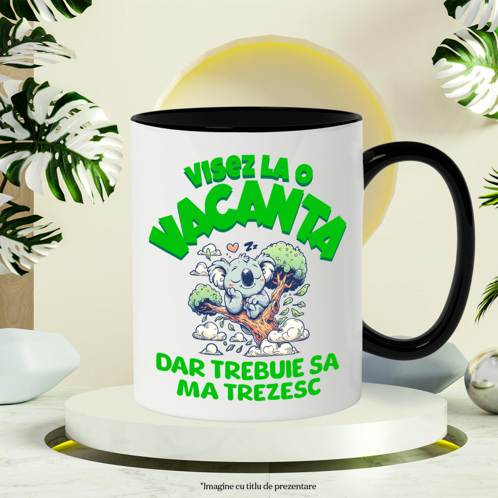 Cana Personalizata Urs Koala Dormind în Copac - Cadou Personalizat Relaxant pentru Copii și Familie [3]