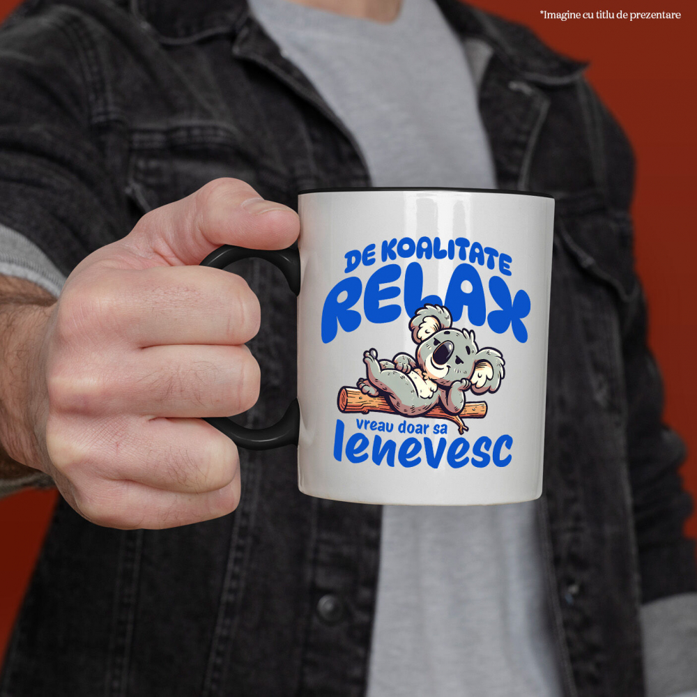 Cana Personalizata Tricou Personalizat Koala Relaxare – Leneș și Confortabil | Cadou Perfect [2]