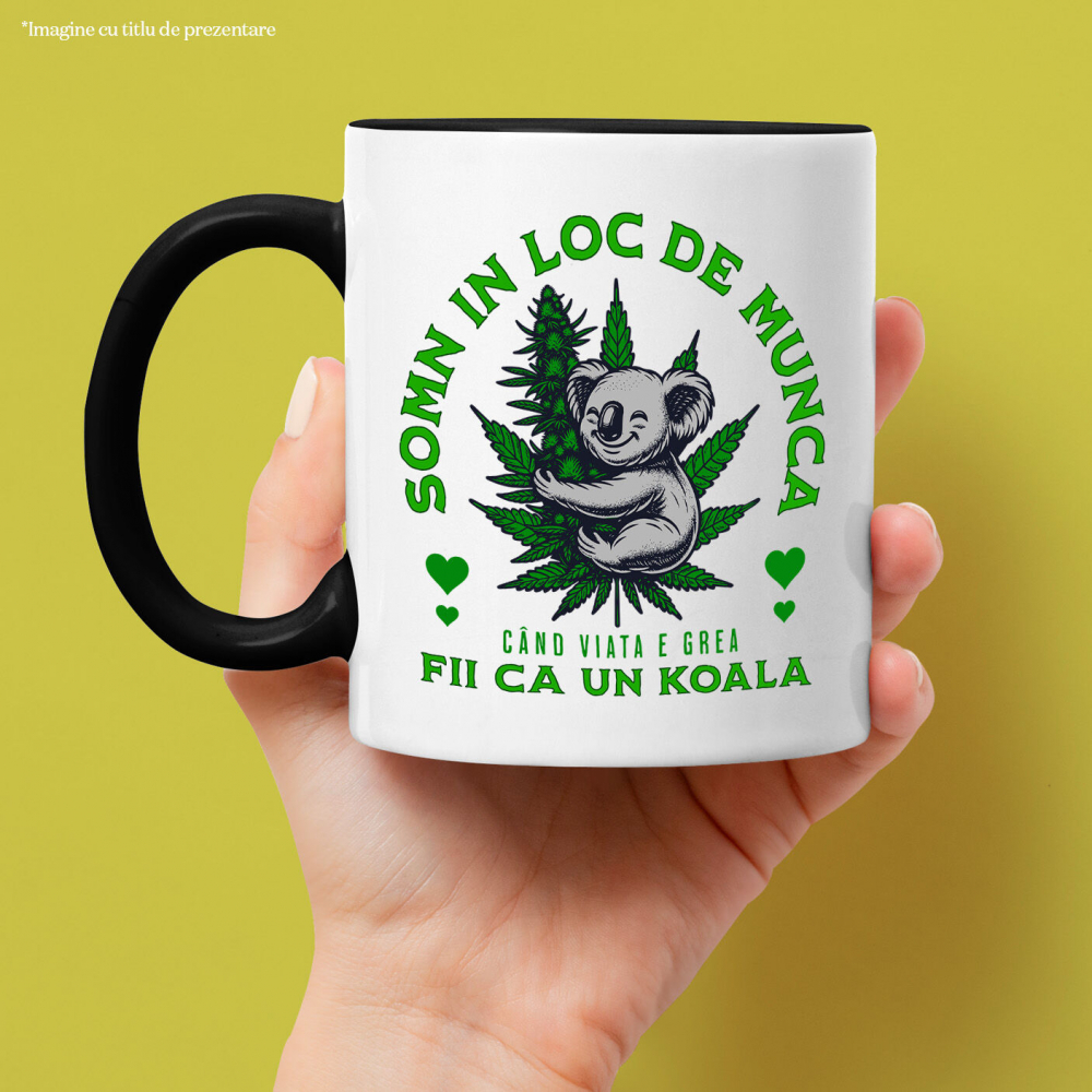 Cana Personalizata Tricou Personalizat Koala Vesel – Relaxare și Umor | Cadou Ideal pentru Familie [2]