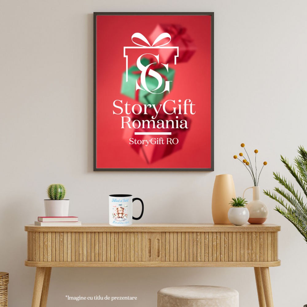 Cana Personalizata Cadou Personalizat „Micuț Și Iubit Din Prima Zi” | Ursuleț De Pluș Maro Pe Norisor [4]