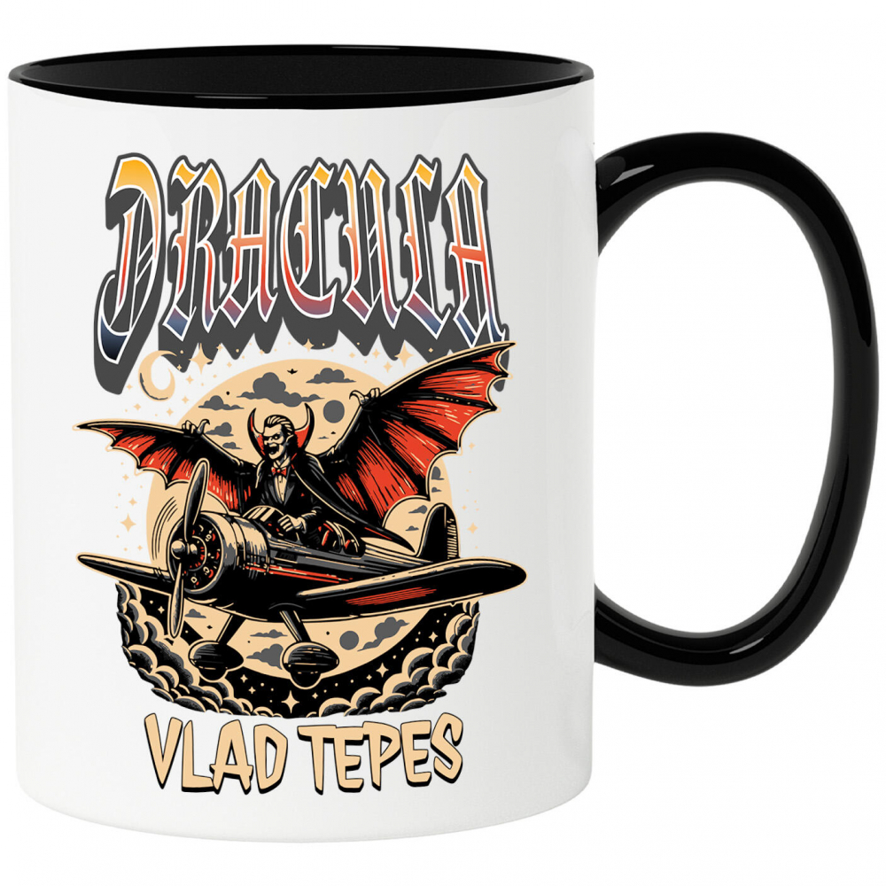 Cana Personalizata Vampir în Zbor Avion Luna Plină - Cadouri Personalizate Halloween pentru Familie, Copii, Tati și Prieteni [1]