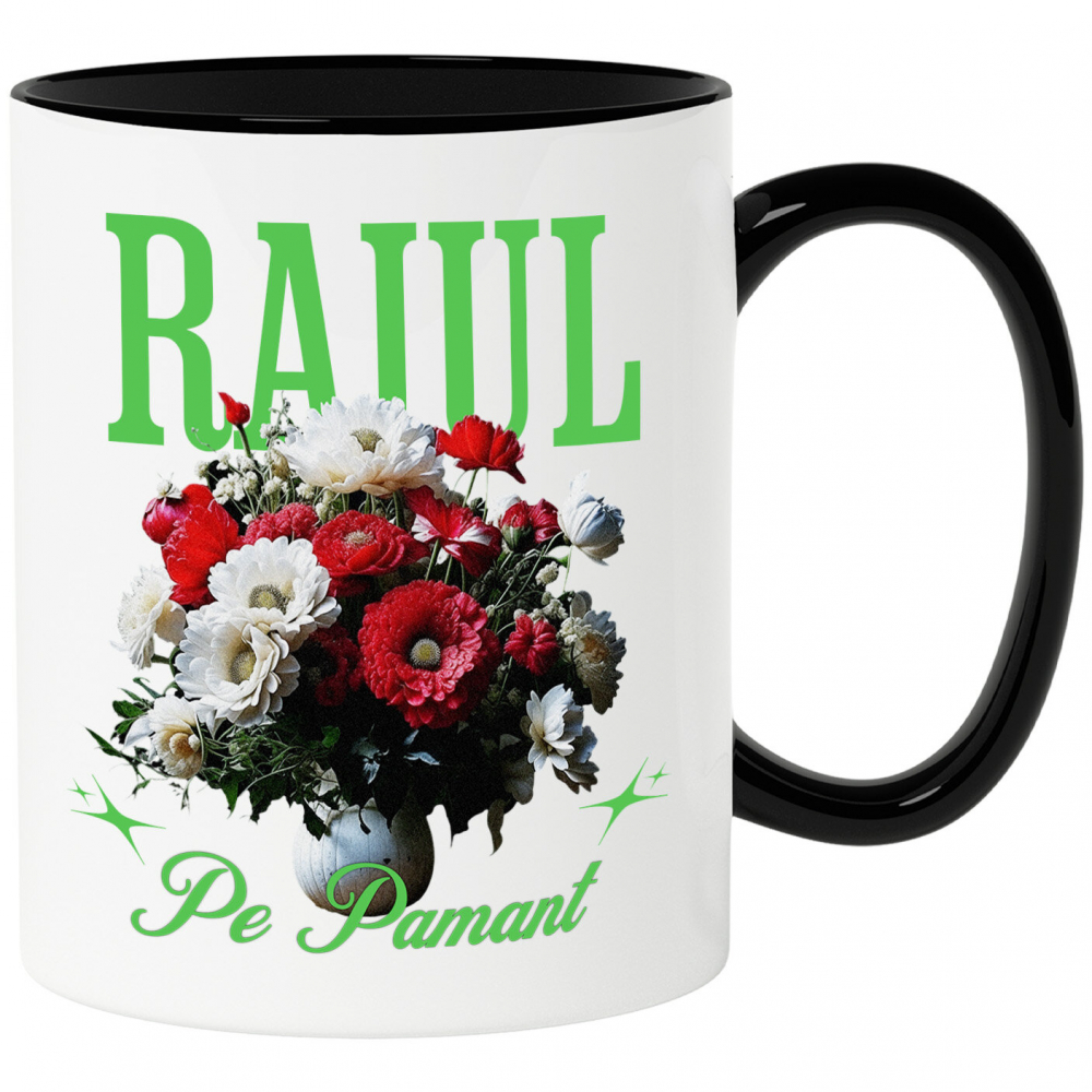 Cana Personalizata Vaza cu Flori Colorate | Cadou Personalizat „Raiul Pe Pământ” | Decor Natural și Frumos [1]