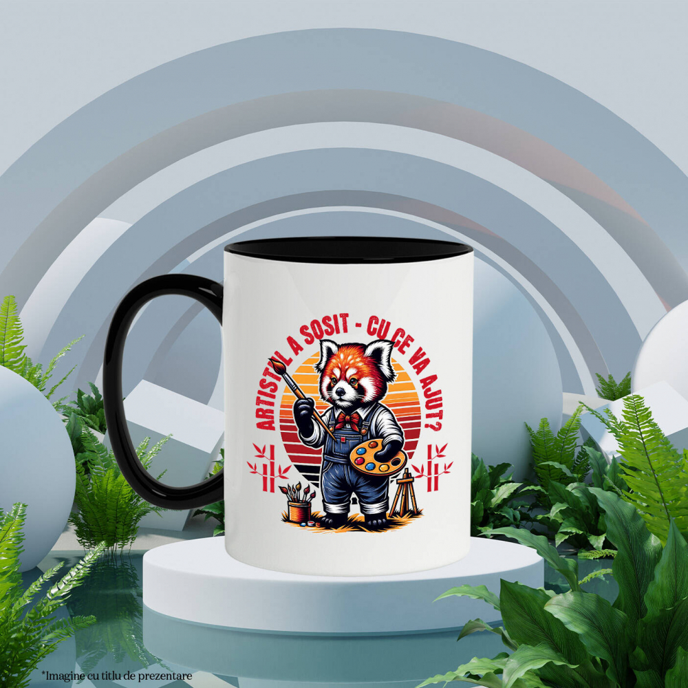 Cana Personalizata Vulpe Artistă cu Pensulă – Cadou Personalizat pentru Copii și Familie [3]