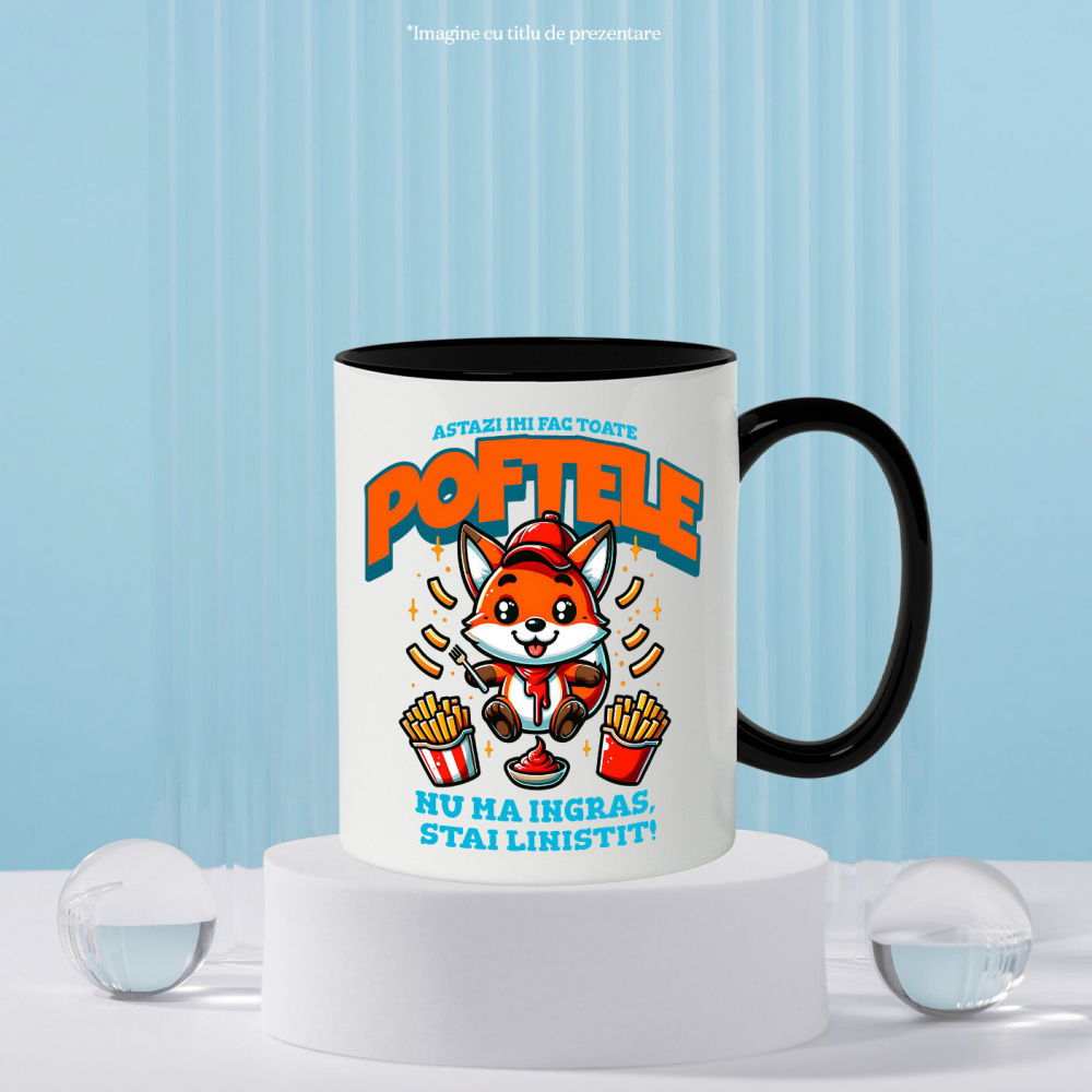 Cana Personalizata Cadou personalizat cu vulpe și cartofi prăjiți | Perfect pentru copii și familie | „Astăzi îmi fac toate poftele” [3]