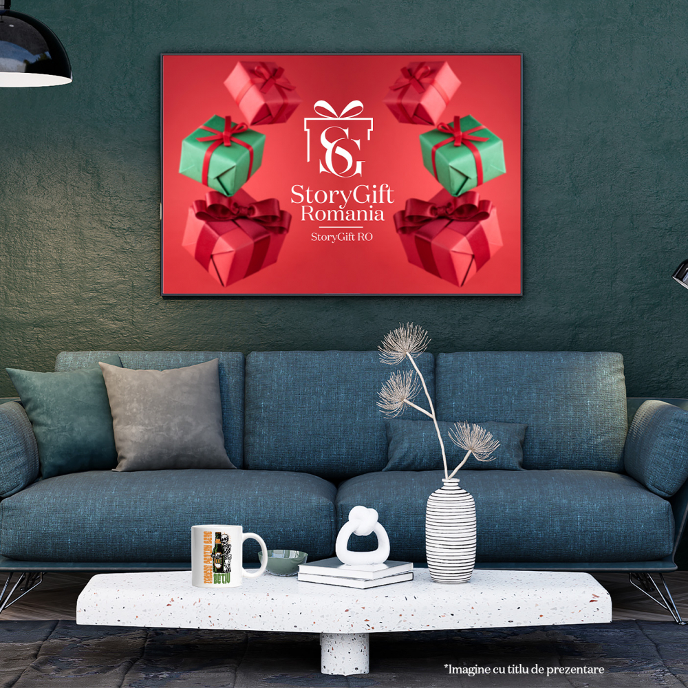 Cana Schelete si sticla de bere Text Haios Traieste Pentru Bere, 330ml, Ceramic cu Maner Alb [4]