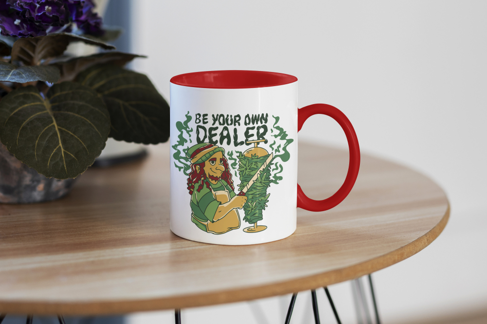 Cana Stil de Viata Hippie, Ceramica, 330 ml, Multicolora [3]