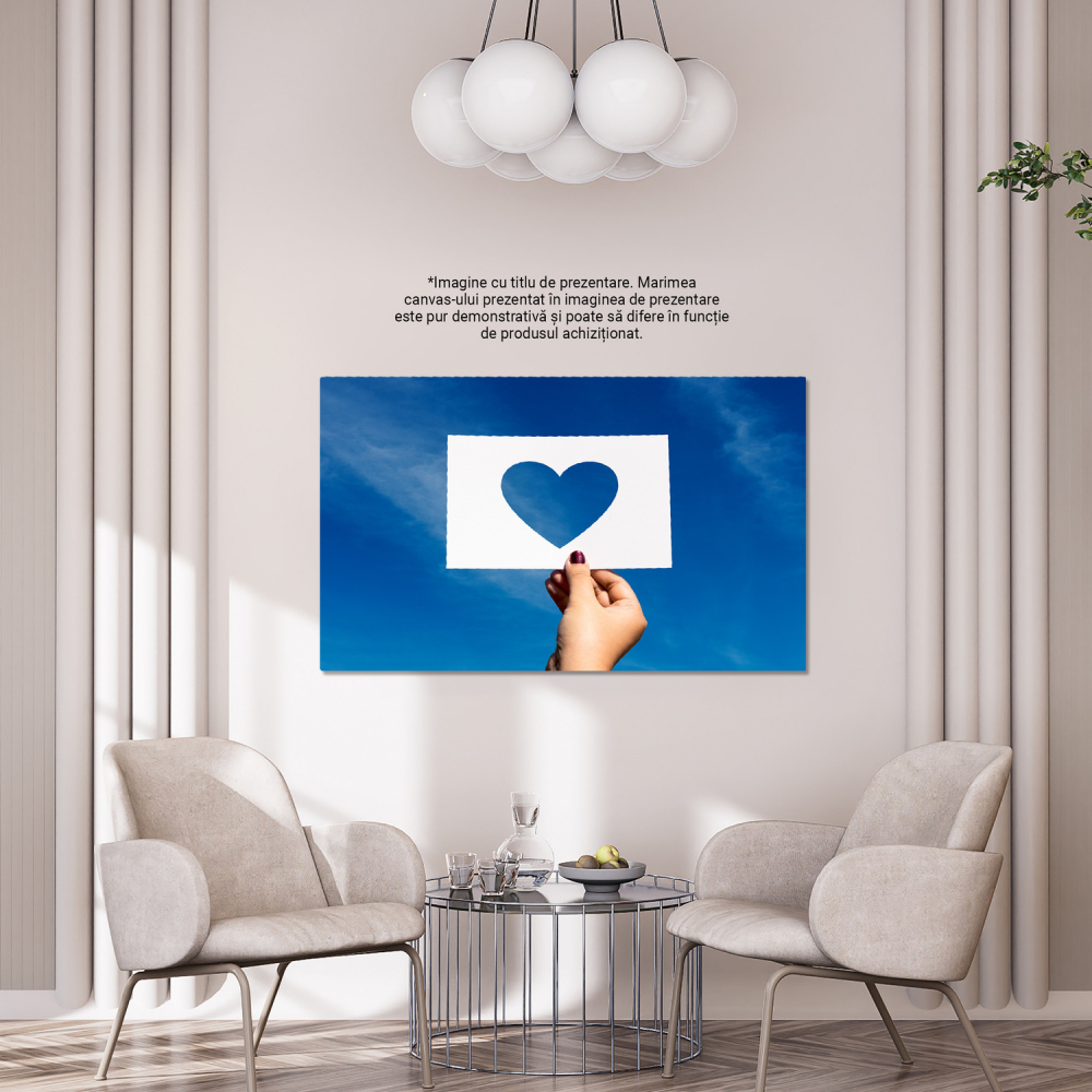 Foaie Decupată Iubire - Inimă și Dragoste în Culori Contrastante, Marime 40x25CM [4]