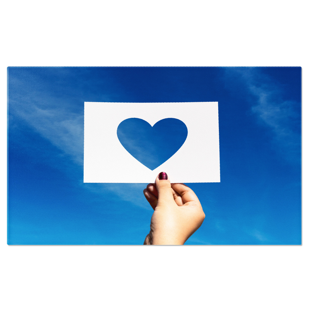 Foaie Decupată Iubire - Inimă și Dragoste în Culori Contrastante, Marime 40x25CM [1]