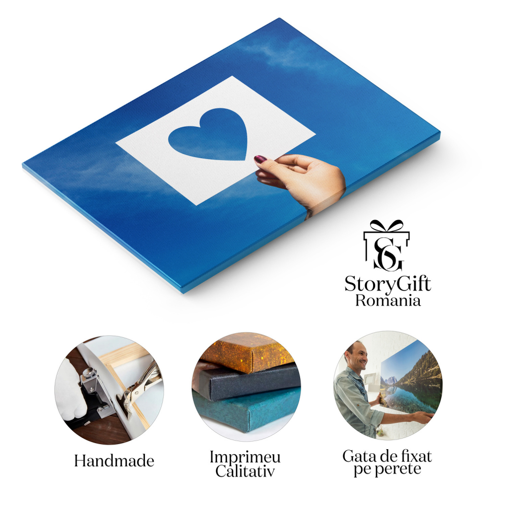 Foaie Decupată Iubire - Inimă și Dragoste în Culori Contrastante, Marime 40x25CM [2]