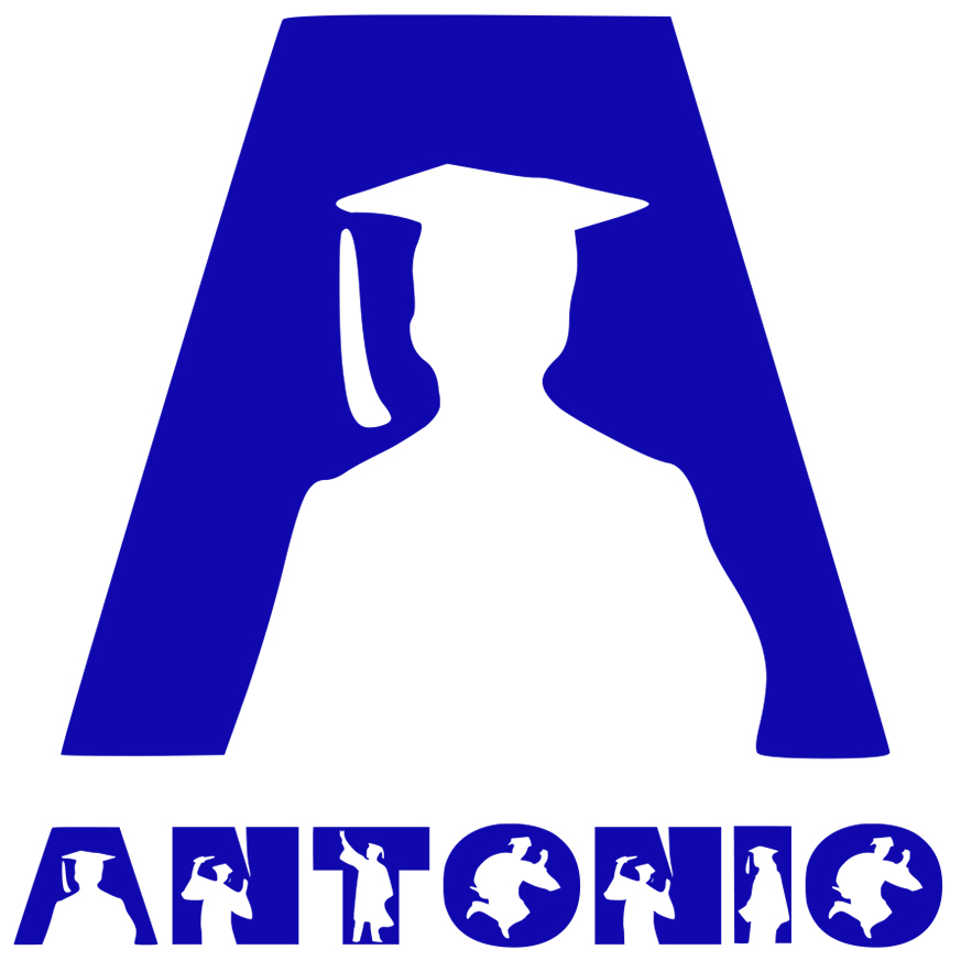 Sticker Adeziv Absolvire, Silueta Umana, Scoala, Text Nume Personalizat, Copii, Culoare Albastru , cu Margini Albe, PVC Vinyl, 10 CM [1]