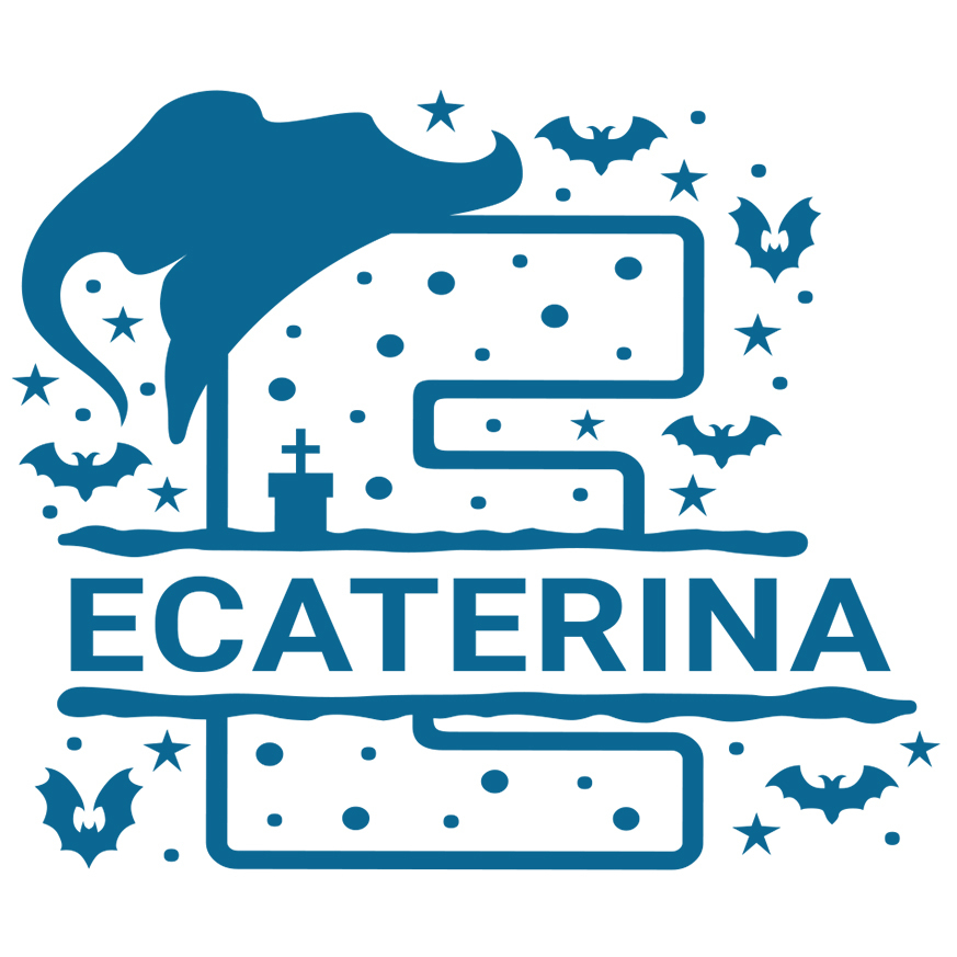 Sticker Adeziv Iubitorii De Hallowen, Lilieci, Palarie Vrajitoare, Text Nume Personalizat, Copii, Culoare Albastru , cu Margini Albe, PVC Vinyl, 10 CM [1]